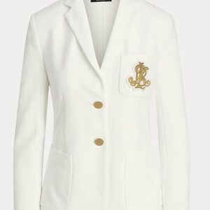 Ralph Lauren White and Gold Tailored Blazer